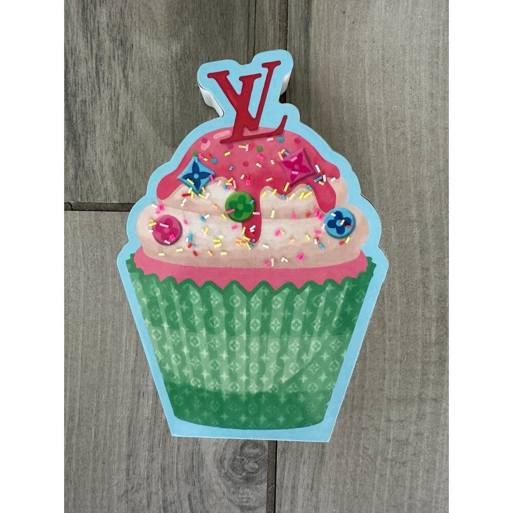 Louis Vuitton wooden cupcake decoration